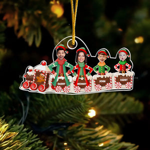 Funny Faces Let's Us Bring Ginger Cookies For You - Gift For Family Members - Personalized Acrylic Ornament