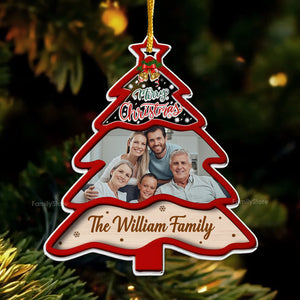 Merry Christmas We Are A Family, Forever - Gift For Family - Personalized Acrylic Ornament NA94