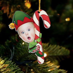 Baby Little Elf - Gift For Mom, Dad, Baby - Personalized Acrylic Ornament - NA94