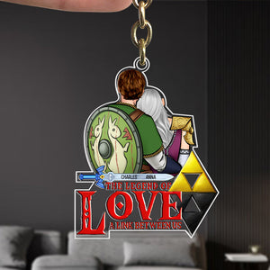 The Legend Of Love A Link Between Us Zelda - Personalized Acrylic Keychain - Gift For Couple, Husband Wife, Anniversary, Engagement, Wedding, Marriage Gift CL32 NH96