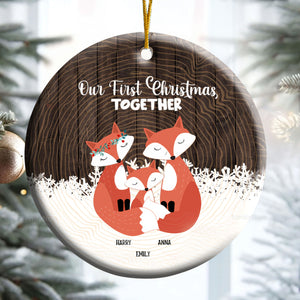 Our First Christmas Together - Gift For Family - Personalized Ceramic Ornament NA94