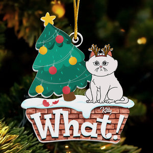 Santa’s Little Helper - Gift For Cat Lover, Pet Lovers - Personalized Acrylic Ornament - CLP03 NH96