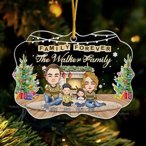 Forever Family  - Christmas Gift For Family Members - Personalized Acrylic Ornament - CL33 NA94