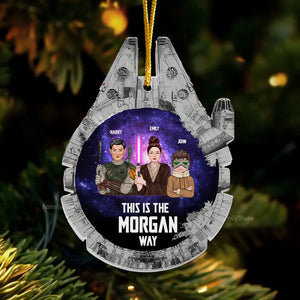 Star War The Best Family In The Galaxy - Personalized Acrylic Ornament - Gift For Family Members - CL46 NA94