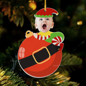 Cute Baby Elf Christmas - Gift For Family - Personalized Acrylic Ornament NA94