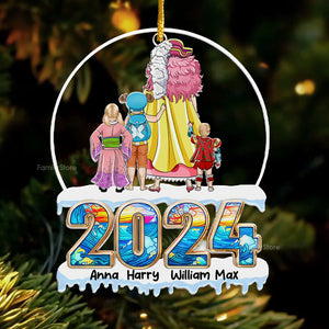 Best Pirate Family One Piece 2024 - Personalized Acrylic Ornament - Gift Christmas For Family Memmber, Gift For Mom, Gift for Dad - CL11 NH96