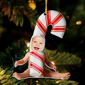 Baby Funny Fits In The Cute Costume - Gift For Family - Personalized Acrylic Ornament NA94