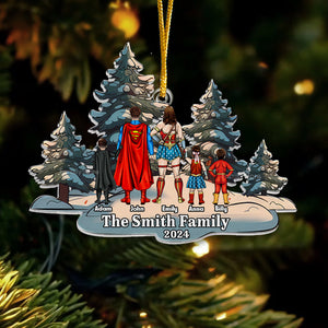 Super Hero Snowry Christmas 2024 - Personalized Acrylic Ornament - Gift For Family Members - CL02 NA94