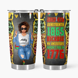 Juneteenth 1865 Freedom Quotes - Personalized Tumbler - Gift for Black Women and African Americans | GR3