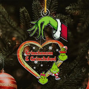 Take My Heart Green Monster - Gift For Family Members - Personalized Acrylic Ornament - CL42 NA94