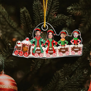 Funny Faces Let's Us Bring Ginger Cookies For You - Gift For Family Members - Personalized Acrylic Ornament