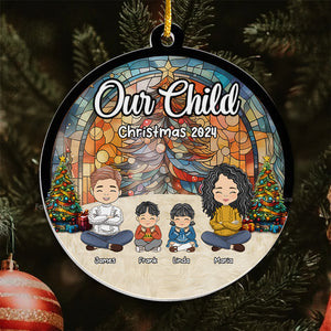 Christmas With Our Child - Personalized Acrylic Ornament - Gift For Family Members - CL35 NA94