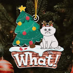 Santa’s Little Helper - Gift For Cat Lover, Pet Lovers - Personalized Acrylic Ornament - CLP03 NH96