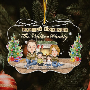 Forever Family  - Christmas Gift For Family Members - Personalized Acrylic Ornament - CL33 NA94