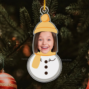 Christmas Snowman With Kids - Gift For Family - Personalized Acrylic Ornament - NA94