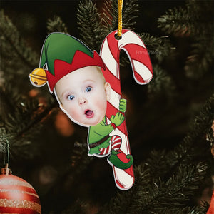 Baby Little Elf - Gift For Mom, Dad, Baby - Personalized Acrylic Ornament - NA94