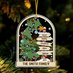 Love And Togetherness Make The Perfect Christmas - Gift For Family - Personalized Acrylic Ornament - NA94