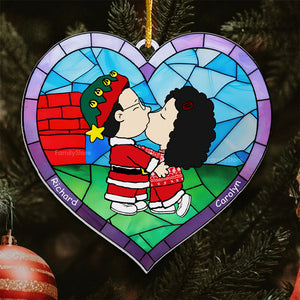 Merry Christmas Peanuts Couple - Personalized Acrylic Ornament - Gift For Couple, Husband Wife, Anniversary, Engagement, Wedding, Marriage Gift - CL45 NH96