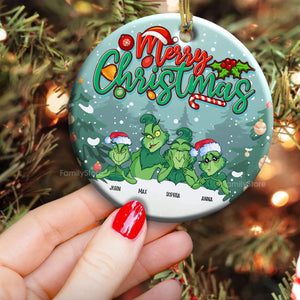 Merry Greenmas We Are Ready - Gift For Family - Personalized Ceramic Ornament - CL27 NA94