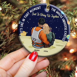 I It's Like In That Moment The Whole Universe Existed Just To Bring Us Together Star Wars - Personalized Ceramic Ornament - Gift For Couple, Husband Wife, Anniversary, Engagement, Wedding, Marriage Gift CL19 NH96