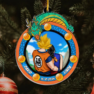 Dragon Ball I Love You Just Saiyan - Personalized Acrylic Ornament - Gift For Couples - CL18 NA94