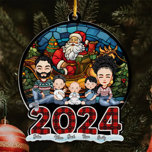 Christmas Is A Time For Family - Gift For Family - Personalized Acrylic Ornament NA94