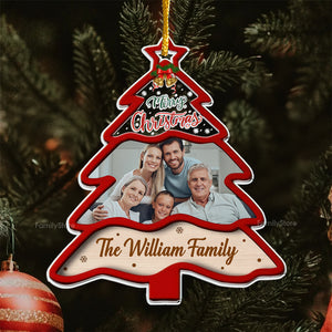 Merry Christmas We Are A Family, Forever - Gift For Family - Personalized Acrylic Ornament NA94