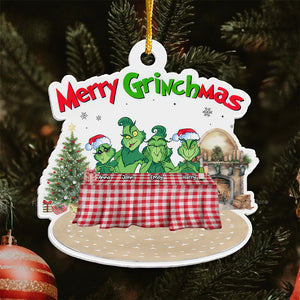 On My Way To The Grinch Party - Gift For Family Members - Personalized Acrylic Ornament  - CL27 NA94