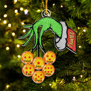 The Green Monster Steals All Of My Dragon Balls - Gift For Family - Personalized Acrylic Ornament - NA94