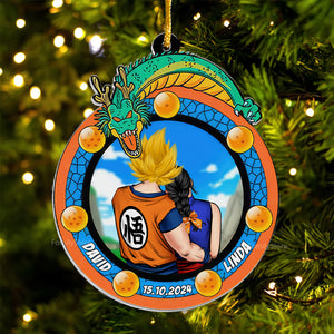 Dragon Ball I Love You Just Saiyan - Personalized Acrylic Ornament - Gift For Couples - CL18 NA94