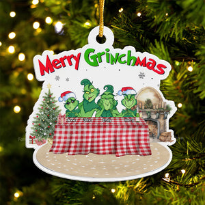 On My Way To The Grinch Party - Gift For Family Members - Personalized Acrylic Ornament  - CL27 NA94