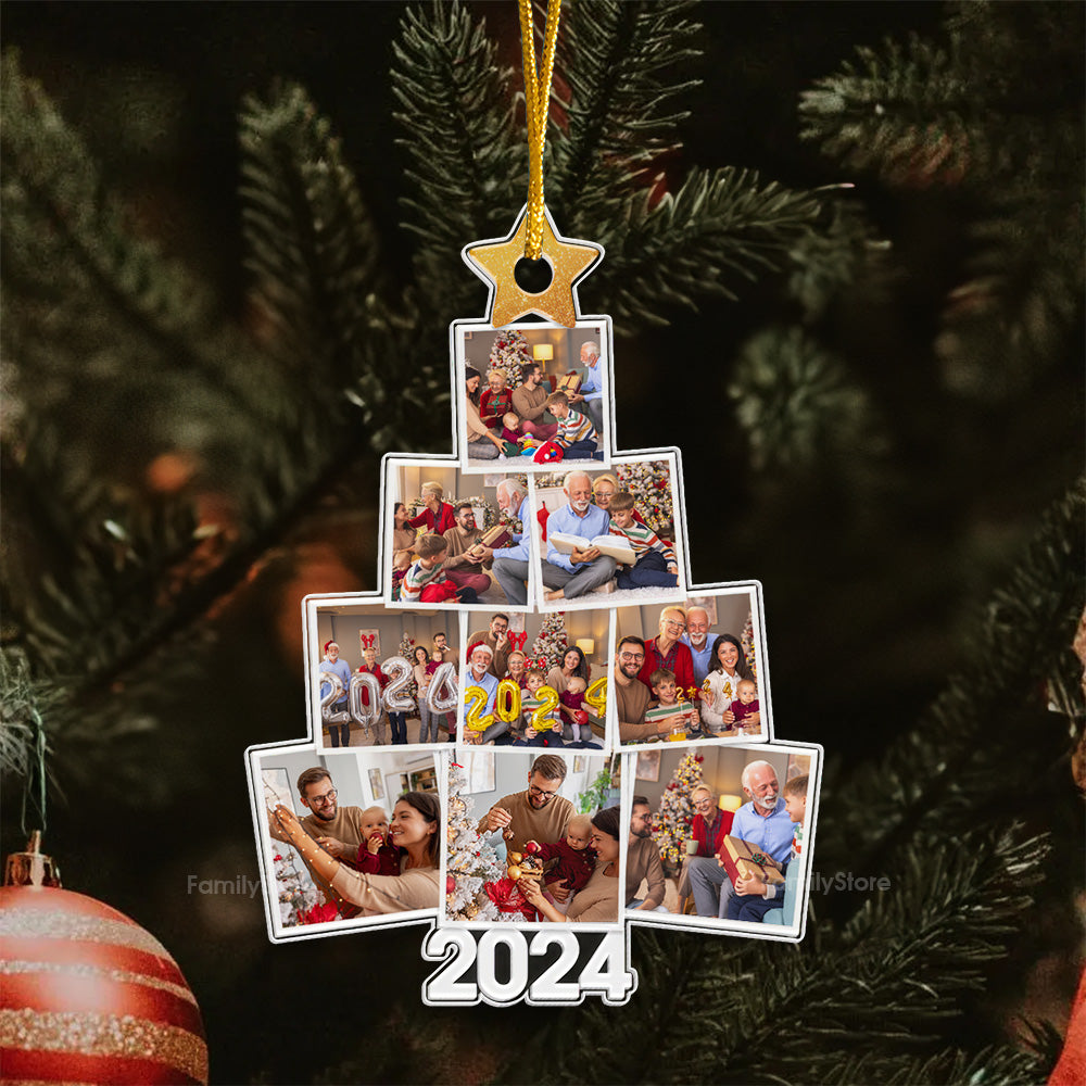 Custom Photo Family The Perfect Christmas Tree - Gift For Family - Personalized Acrylic Ornament - NA94