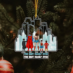 We Are Super Heros - Gift For Family - Personalized Acrylic Ornament - CL02 NA94