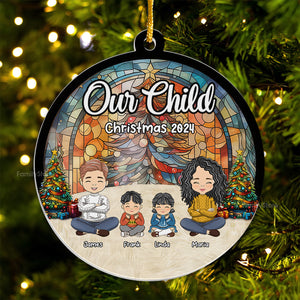 Christmas With Our Child - Personalized Acrylic Ornament - Gift For Family Members - CL35 NA94