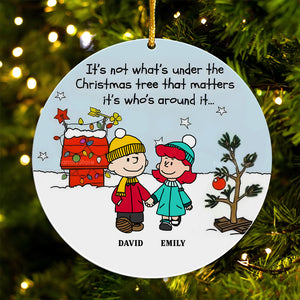 It's Not What's Under The Christmas Tree Peanuts Together - Personalized Acrylic Ornament - Gift For Couple, Husband Wife, Anniversary, Engagement, Wedding, Marriage Gift - CL41 NH96