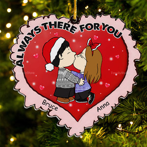 Always There For You Christmas Peanuts - Personalized Acrylic Ornament - Gift For Couple, Husband Wife, Anniversary, Engagement, Wedding, Marriage Gift - CL45 NH96