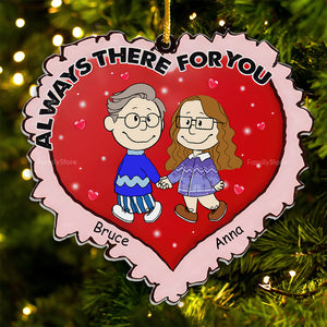 Always There For You Christmas Peanuts - Personalized Acrylic Ornament - Gift For Couple, Husband Wife, Anniversary, Engagement, Wedding, Marriage Gift - CL43 NH96