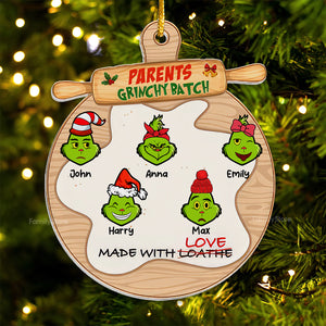 Our Small Grinch Batch - Gift For Family Members - Personalized Acrylic Ornament - CL42 NA94