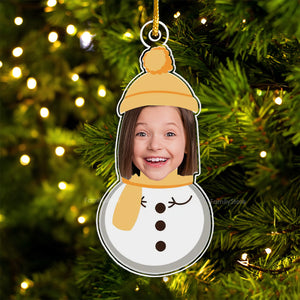 Christmas Snowman With Kids - Gift For Family - Personalized Acrylic Ornament - NA94