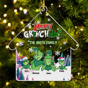 The Grinch House Merry Christmas - Gift For Family - Personalized Acrylic Ornament - CL27 NA94