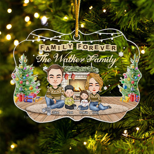 Forever Family  - Christmas Gift For Family Members - Personalized Acrylic Ornament - CL33 NA94