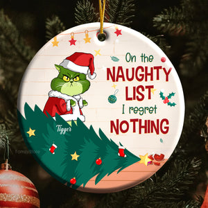 Dear Santa Naughty Nice We Tried Grinch Cats- Gift For Cat Lover, Pet Lovers - Personalized Ceramic Ornament - CL16 NH96