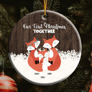 Our First Christmas Together - Gift For Family - Personalized Ceramic Ornament NA94