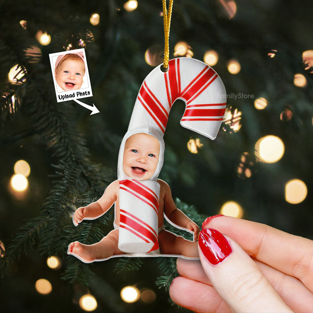 Baby Funny Fits In The Cute Costume - Gift For Family - Personalized Acrylic Ornament NA94