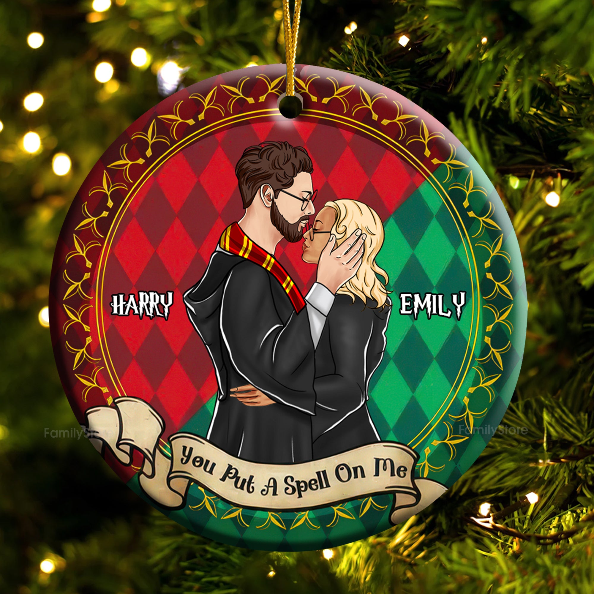 Harry Potter You Put A Spell On Me - Gift for Couples - Personalized Ceramic Ornament - CL20 NH96