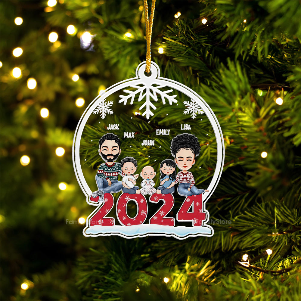 Family Is A Precious Gift - Gift For Family - Personalized Acrylic Ornament NA94