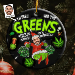 It's Fantastic I'm Here For The Greens - Gift For Family Members - Personalized Ceramic Ornament - NA94