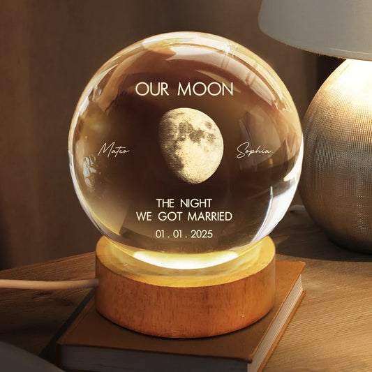 MoonPhaseTheBeginningOfOurForever PersonalizedCrystalGlobeLamp AT2027 CLA2366 MK 1