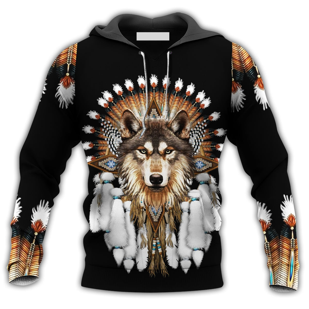 Native A Wolf Strong - Hoodie For Men And Women