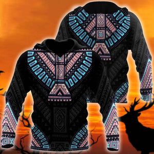 Native American Culture Black Color Hoodie For Men And Women